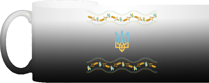 Coat of arms of Ukraine with an ornament