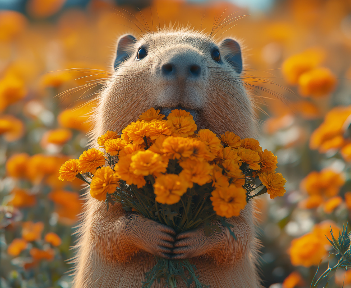 Flower capybara