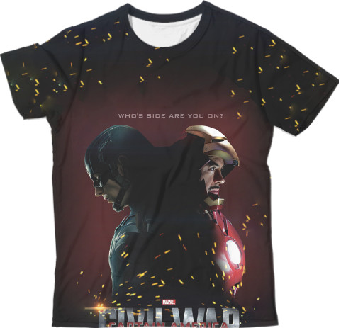 Captain America - Man's T-shirt 3D - Captain-America-5 - Mfest