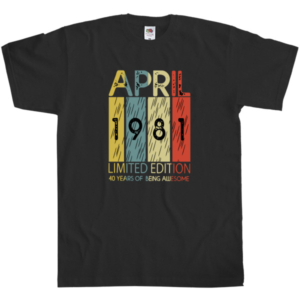 О возрасте - Men's T-Shirt Fruit of the loom - April 1981 - Mfest