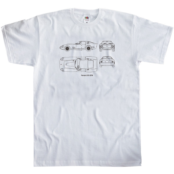 Ferrari - Men's T-Shirt Fruit of the loom - Ferrari 275 - Mfest