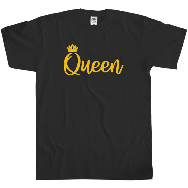Прикольные надписи - Men's T-Shirt Fruit of the loom - Королева - Mfest